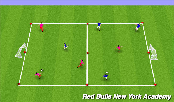 Football/Soccer Session Plan Drill (Colour): Conditioning game