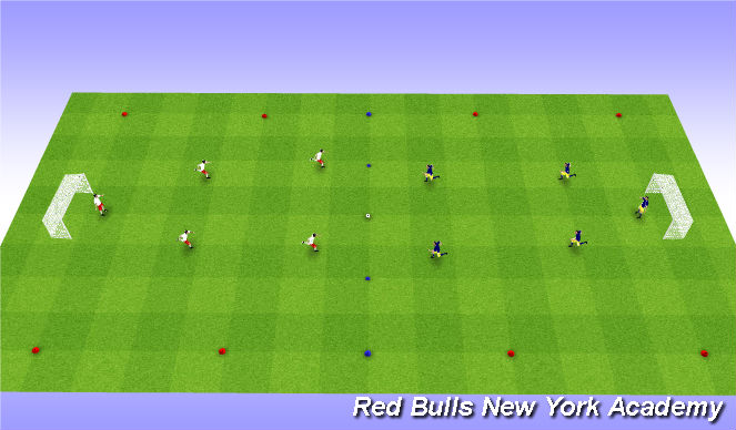 Football/Soccer Session Plan Drill (Colour): 5v5