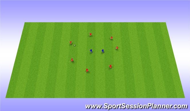 Football/Soccer Session Plan Drill (Colour): Warming-up Rondo