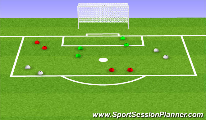 Football/Soccer Session Plan Drill (Colour): Mouvement hors du ballon