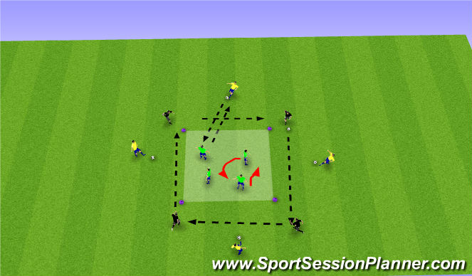 Football/Soccer Session Plan Drill (Colour): Warm Up