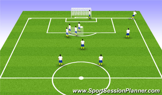 Football/Soccer Session Plan Drill (Colour): Offensive, #1