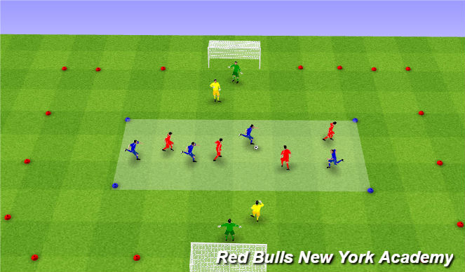 Football/Soccer Session Plan Drill (Colour): Conditioned Game