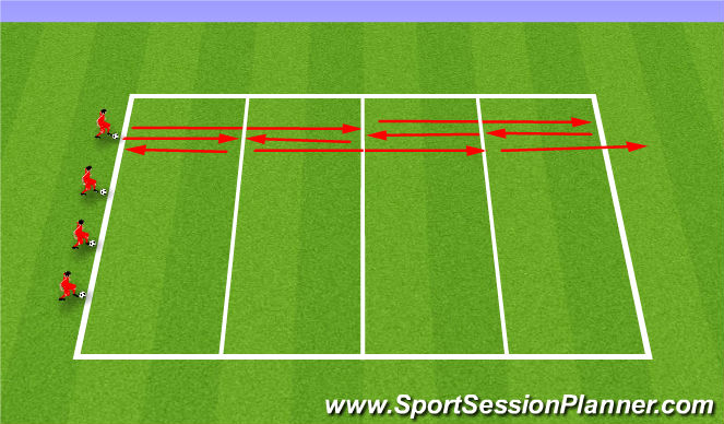 Football/Soccer Session Plan Drill (Colour): Hook turn practice