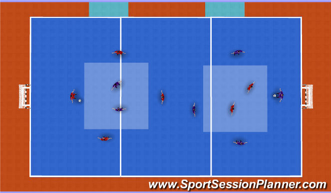 Futsal Session Plan Drill (Colour): Warm Up