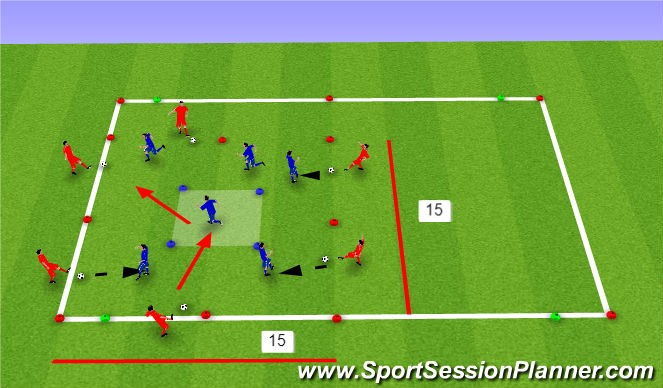 Football/Soccer Session Plan Drill (Colour): Technical Practice