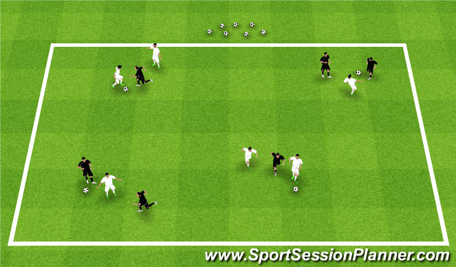 Football/Soccer Session Plan Drill (Colour): Possession Warm-up Activity