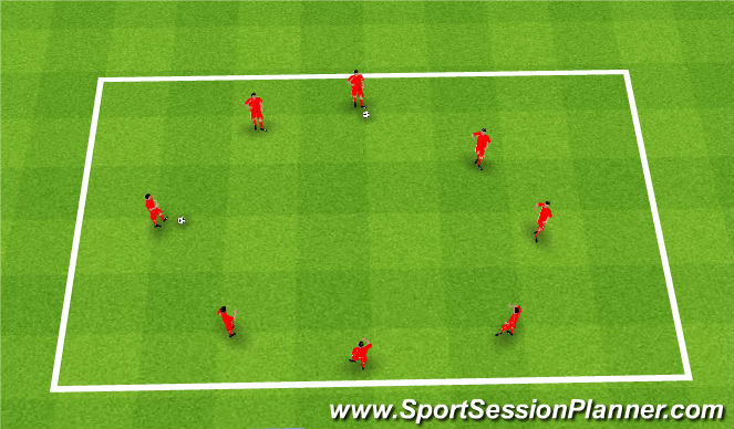 Football/Soccer Session Plan Drill (Colour): Circle Warmup