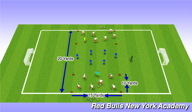 Football/Soccer Session Plan Drill (Colour): Warm-up