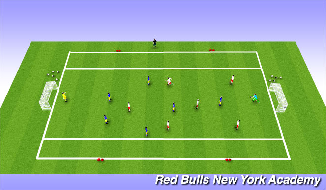 Football/Soccer Session Plan Drill (Colour): Condtioned Game