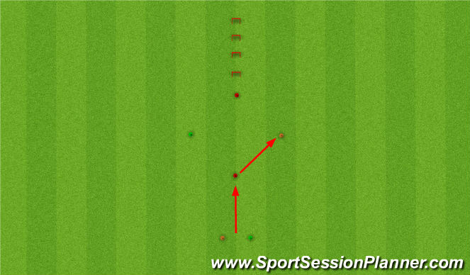 Football/Soccer Session Plan Drill (Colour): Agility Arrows W/ Hurdles