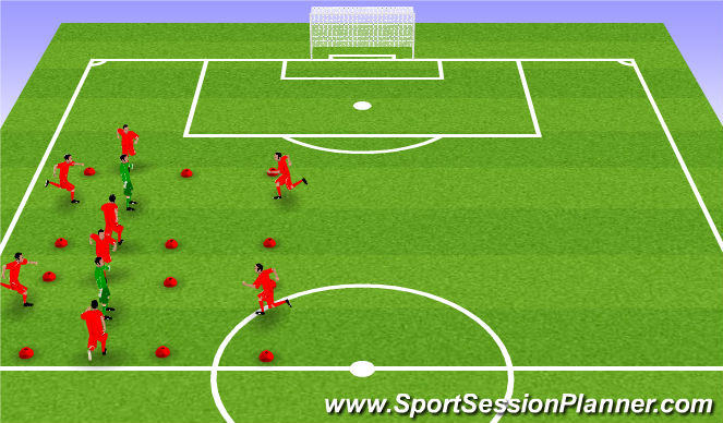 Football/Soccer Session Plan Drill (Colour): Rondo