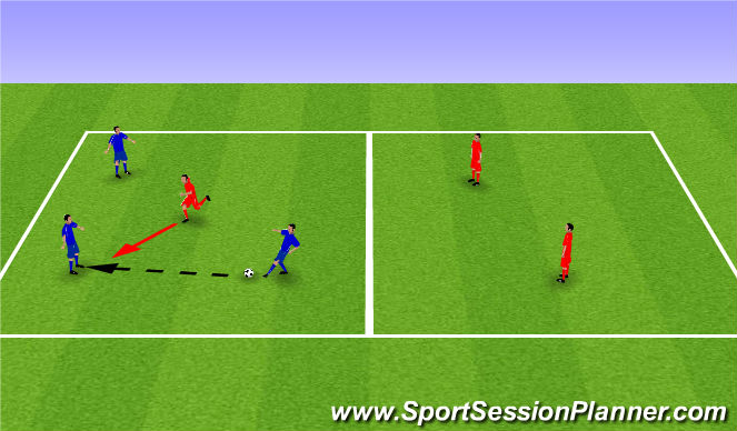 Football/Soccer Session Plan Drill (Colour): Warm-Up #1