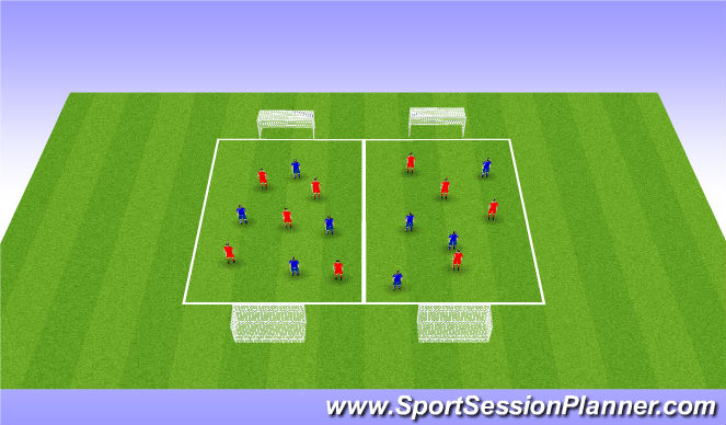 Football/Soccer Session Plan Drill (Colour): Warm-up