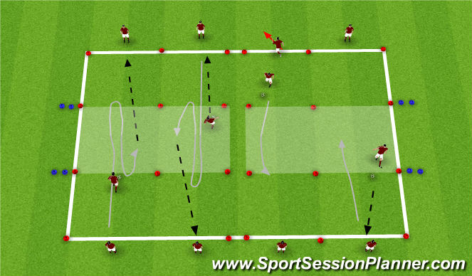 Football/Soccer Session Plan Drill (Colour): Josh Part 1