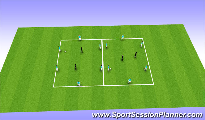 Football/Soccer Session Plan Drill (Colour): Warm Up