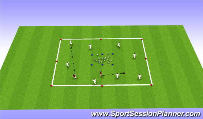 Football/Soccer Session Plan Drill (Colour): Aliens and Astronauts