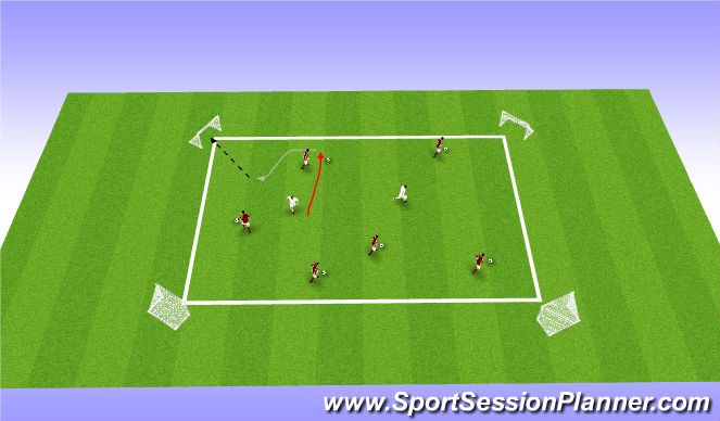 Football/Soccer Session Plan Drill (Colour): Individual Possesion