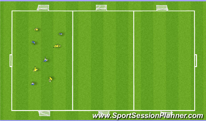 Football/Soccer Session Plan Drill (Colour): Play 4 v 4