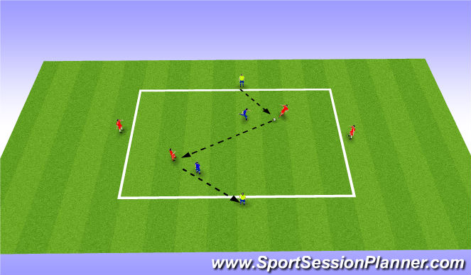 Football/Soccer Session Plan Drill (Colour): Small sided 2: 2v2