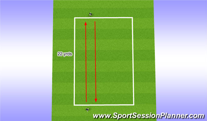 Football/Soccer Session Plan Drill (Colour): Beep Test