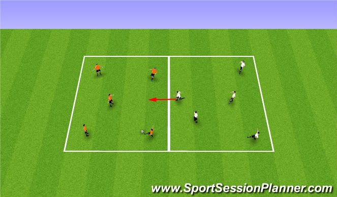 Football/Soccer Session Plan Drill (Colour): Keep Possession