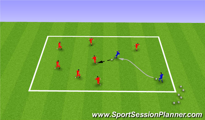 Football/Soccer Session Plan Drill (Colour): FireFlies