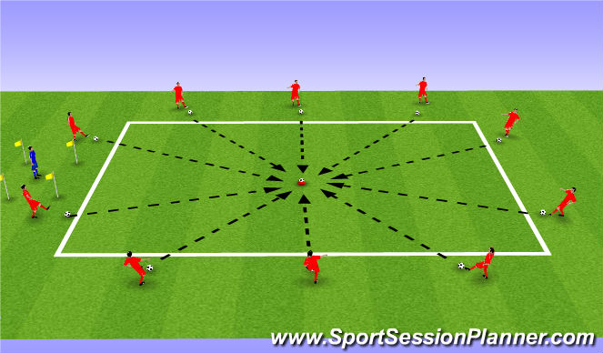 Football/Soccer Session Plan Drill (Colour): King/Queen of The Square