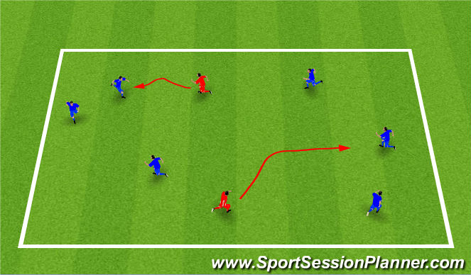 Football/Soccer Session Plan Drill (Colour): Warm-Up