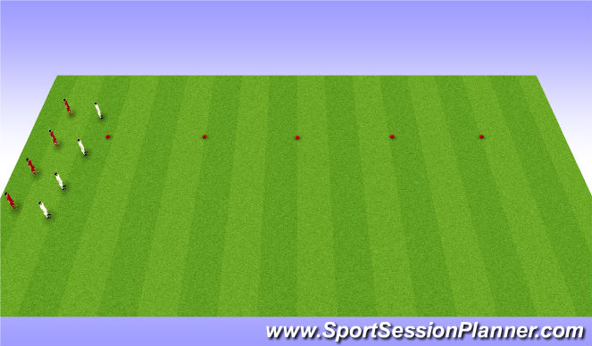 Football/Soccer Session Plan Drill (Colour): shuttle run