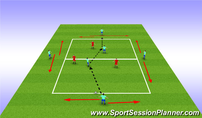 Football/Soccer Session Plan Drill (Colour): Warm