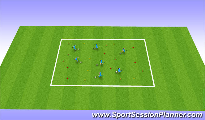 Football/Soccer Session Plan Drill (Colour): Ball Mastery