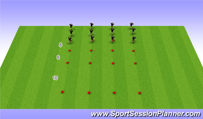 Football/Soccer Session Plan Drill (Colour): Beep Test