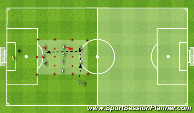 Football/Soccer Session Plan Drill (Colour): Opp - Back 4