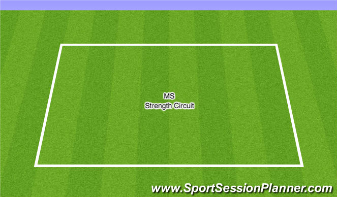 Football/Soccer Session Plan Drill (Colour): MS - Strength Circuit