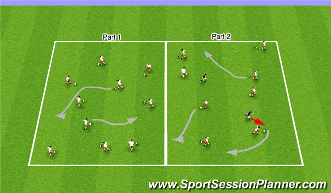 Football/Soccer Session Plan Drill (Colour): Warm-Up