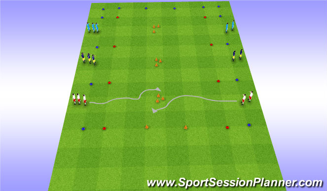 Football/Soccer Session Plan Drill (Colour): Technical Reps