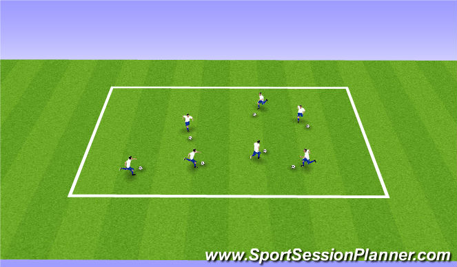 Football/Soccer Session Plan Drill (Colour): Warm up