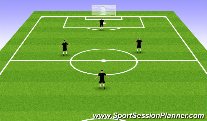 Football/Soccer Session Plan Drill (Colour): 4v4 (1-2-1)