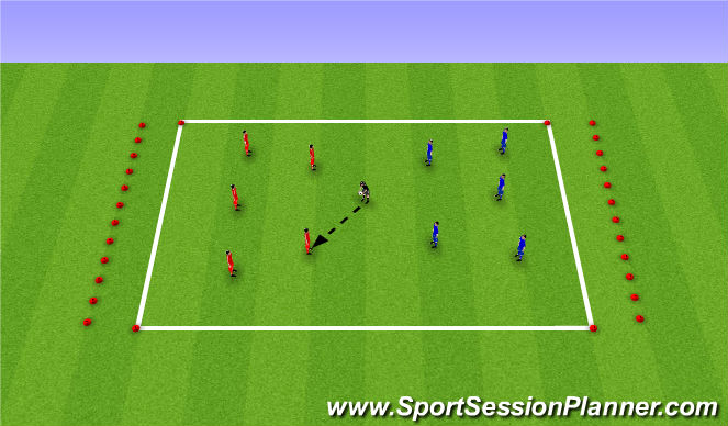 Football/Soccer Session Plan Drill (Colour): Ball Toss Mini Game