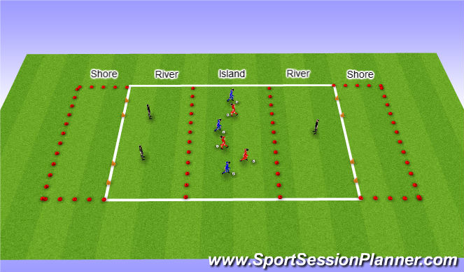 Football/Soccer Session Plan Drill (Colour): River Pirates Final Game