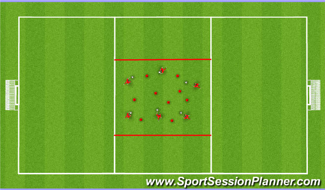 Football/Soccer Session Plan Drill (Colour): Warm Up