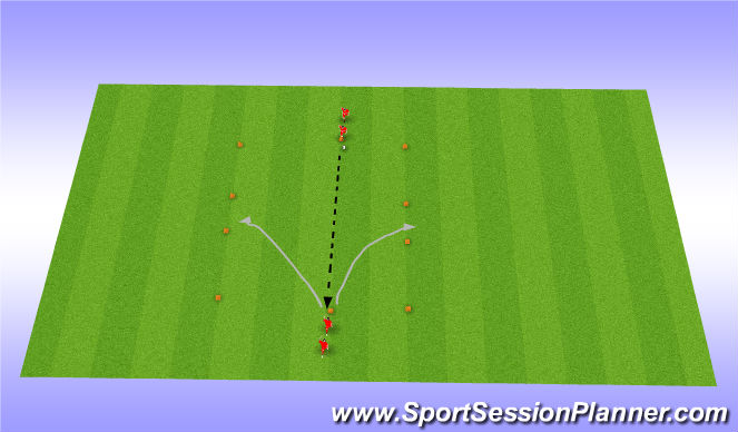 Football/Soccer Session Plan Drill (Colour): Warm-up Sidemoves (2)