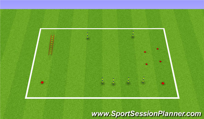 Football/Soccer Session Plan Drill (Colour): Circuito