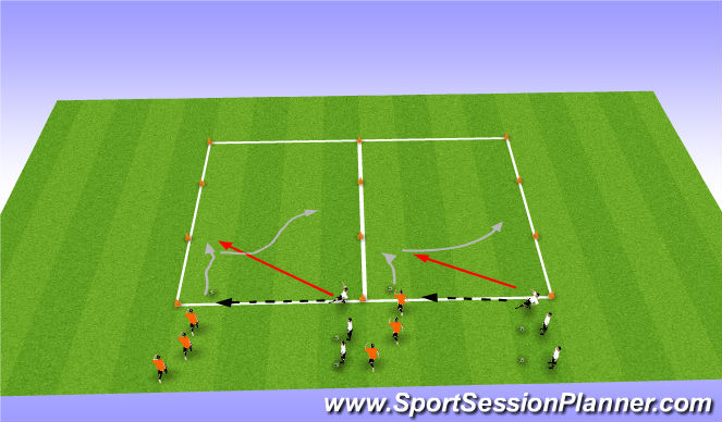 Football/Soccer Session Plan Drill (Colour): Main Theme II