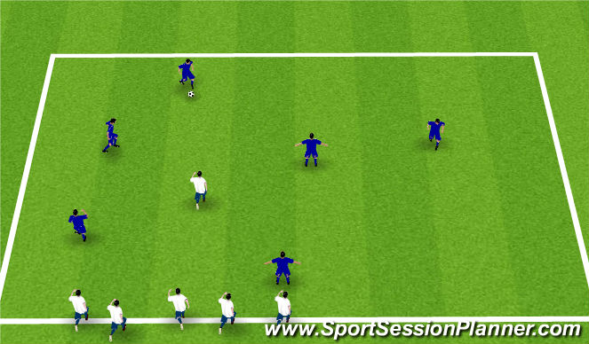 Football/Soccer Session Plan Drill (Colour): Build the #s-Possession Game