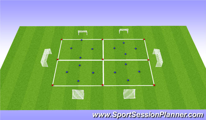 Football/Soccer Session Plan Drill (Colour): set up