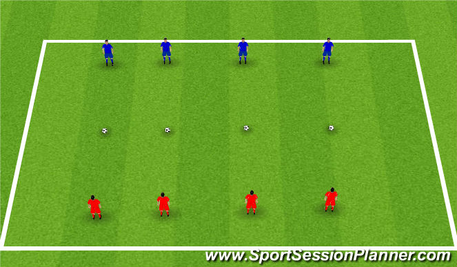 Football/Soccer Session Plan Drill (Colour): 1v1