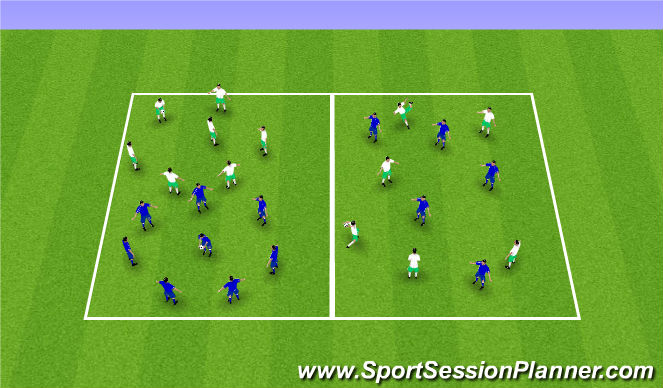 Football/Soccer Session Plan Drill (Colour): Aquecimento