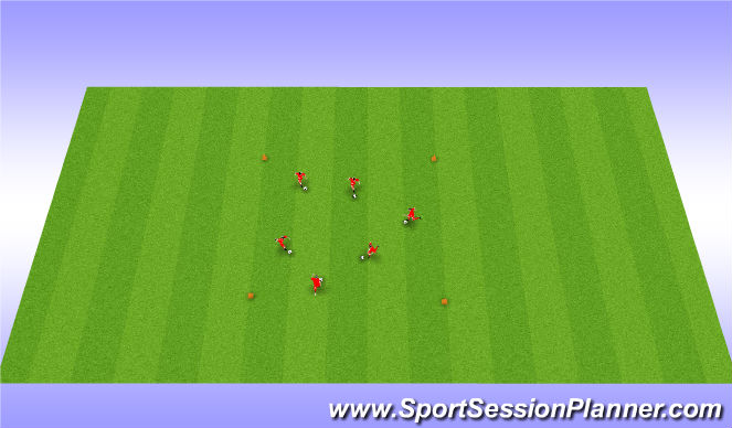 Football/Soccer Session Plan Drill (Colour): Warmimg-up - Coerver box